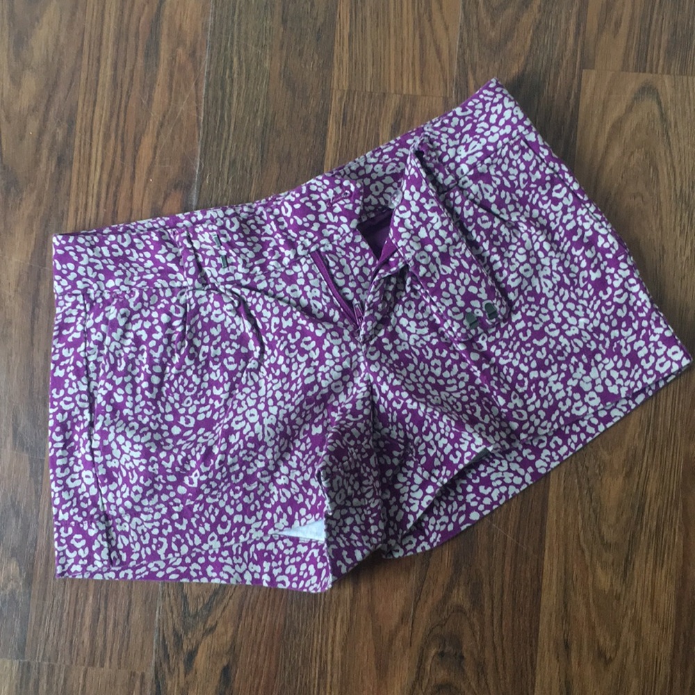 Purple Print Shorts from Banana Republic
